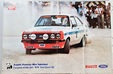 POSTER ANGELO PRESOTTO - MAX SGHEDONI FORD ESCORT 1979 80s MANIFESTO VINTAGE