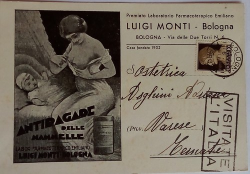 Cartolina pubblicitaria primi