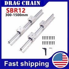 2PCS SBR12 Guida lineare 4 pezzi alloggiamento cuscinetto guida supporto