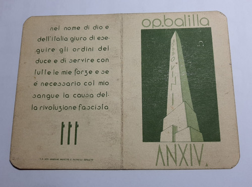 Opera nazionale balilla - opera,