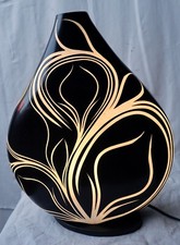Black Hand Painted Bottle