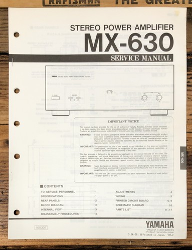Yamaha 630 amplificatore - yamaha, mx-630