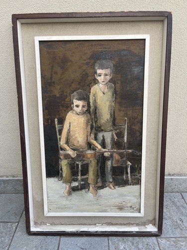 Dipinto olio tela i - tela, “i