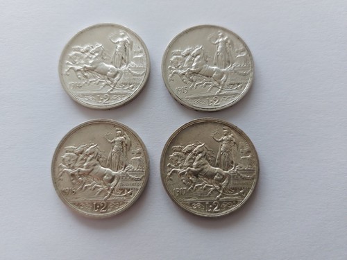 Italia lire quadriga 1914 - italia, 4x