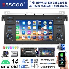 Autoradio 6+128G Android 14 Carplay GPS WiFi per BMW Serie 3 E46 M3 Rover 75 MGZT 4G
