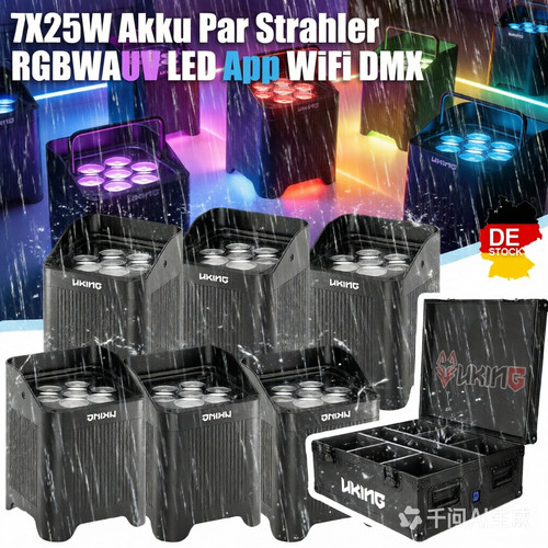 Uking 7led par batteria - par,
