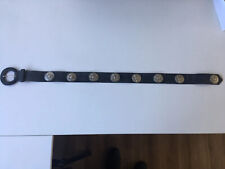 Cintura Yves Saint Laurent YSL Pelle Vita Alta Vintage Alta Moda Blue Belt