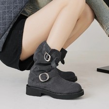 Stivali donna punta tonda pull