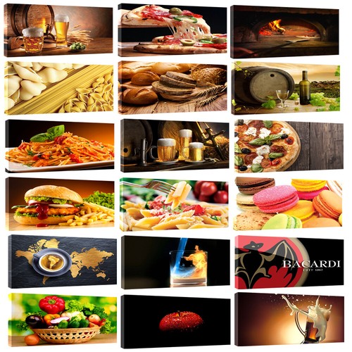 Quadri moderni 100x50c pizza - quadri,