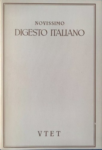Novissimo digesto italiano - novissimo,
