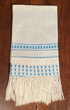 Antico Asciugamano Lino Ricamo