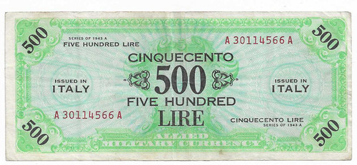 500 lire bilingue anno - 500,