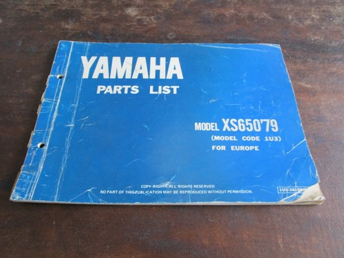 Yamaha xs650 1u3 1979 parts - xs650,
