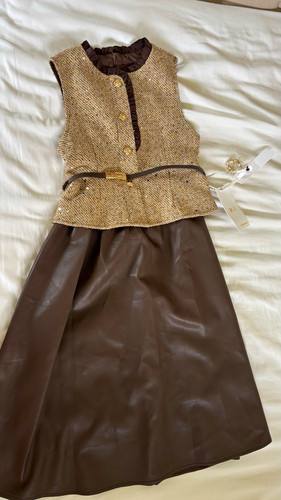 Set gilet gonna ecopelle - gilet, in