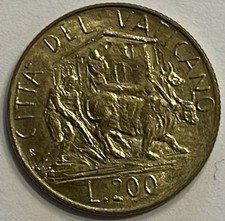 200 Lire Vaticano 1982. Rara.