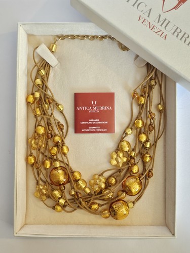 Collana girocollo foglio oro - girocollo,
