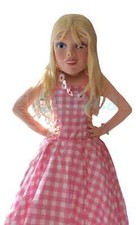 Mascotte Barbie film vestito