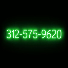 Insegna NUMERO DI TELEFONO SpellBrite 10 cifre | Look al neon, luce LED | 39,6" x 6,3"