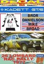 DECAL OPEL KADETT GT/E