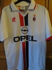 maglia calcio Milan 95/96 seconda maglia bianca originale Lotto 