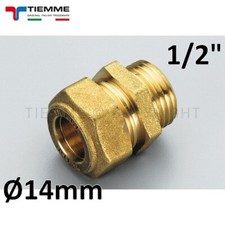 Bicono raccordo a compressione per tubo in rame - maschio 1/2'' x Ø 14 mm