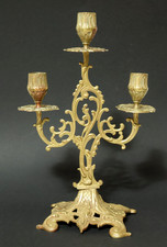 Vecchio Bronzo? Ottone? Candelabro Portacandele Candele Candelabro