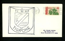 US Naval Ship Cover USS Tigrone SS-419 Vietnam War 10/8/1969 Submarine Groton CT
