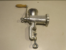 TRITACARNE MANUALE A MORSA da banco in ghisa misura 8 manovella macinacarne per