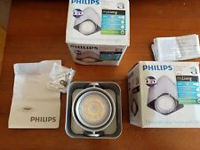 2 FARETTI 3w LED PHILIPS AFZELIA METALLO SILVER
