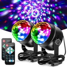 Luci Discoteca Litake 2PZ 6W 7 Colori 3 Modos LED Luce Discoteca Luci da Festa