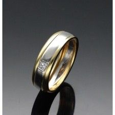 ANELLO?♥️? FEDE  SALVINI CON BRILLANTE IN ORO GIALLO E BIANCO 750/1000, 18KT.