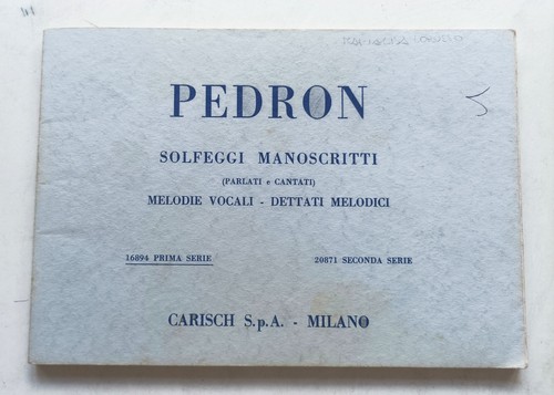 Spartito pedron solfeggi - -, e