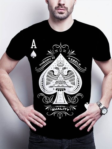 Shirt spade print nera - spade, a