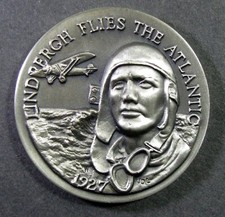 Longines Symphonette argento sterling Charles Lindbergh medaglia volo