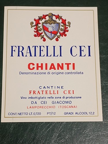 Etichetta vino chianti - etichetta,