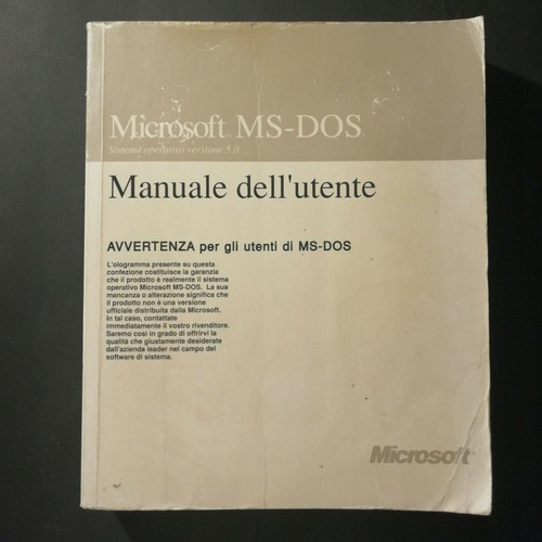 Microsoft dos manuale - "microsoft, ms-dos