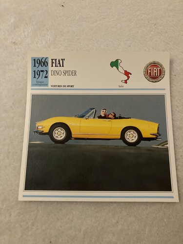 Carte fiche auto - carte, fiat