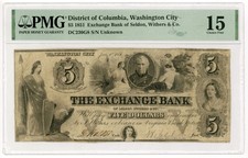 1851 $5 Exchange Bank of