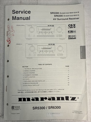 Vintage marantz service manual - marantz,