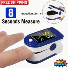 Pulsossimetro da dito portatile blu - cardiofrequenzimetro e cardiofrequenzimetro SpO2