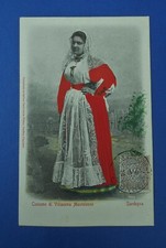Cartolina Postcard Costume sardo Villanova Monteleone VG Valdes Cagliari
