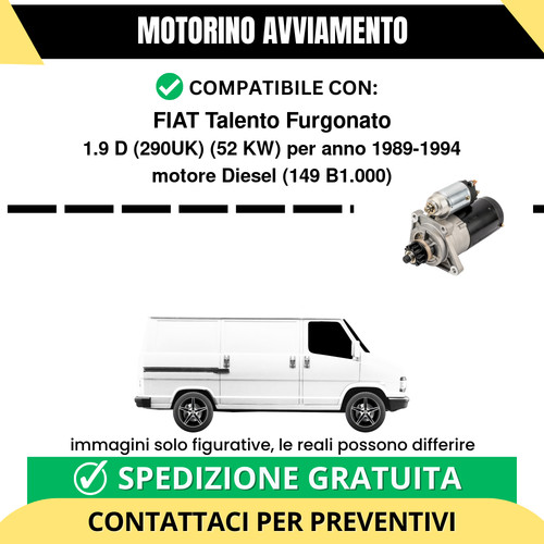 Motorino avviamento fiat - motorino,