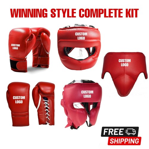 Set guantoni boxe pelle - boxe, in