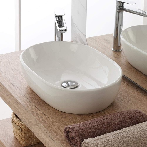 Lavabo appoggio ovale ceramica - lavabo,