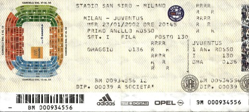 Biglietto stadio san siro - biglietto,