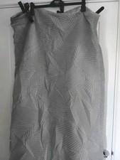 Tende strutturate geometriche argento con linguette in pelle - 130 cm x 244 cm