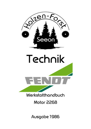 Fendt farmer motori - farmer, manuale