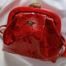 RENATO ANGI VENEZIA BORSA PELLE ROSSA Tracolla  DONNA WOMAN BAG VINTAGE 