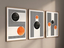 Abstract Cross Stitch Print Geometric Circle Shape Wall Art Canvas Paintings