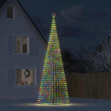 Albero di Natale LED  a Cono 1544 LED Colorato 500cm Cavo 10m Antivento